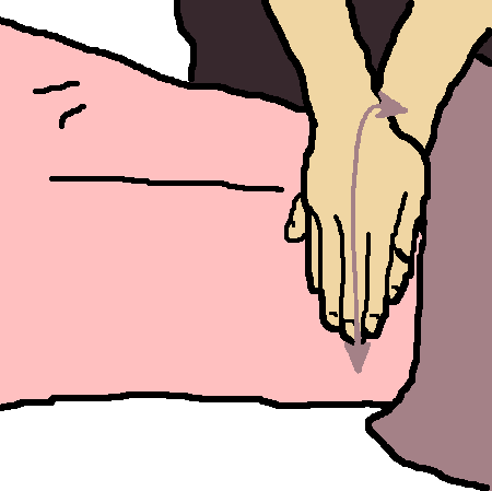 Picture: Effleurage using reinforced fingers