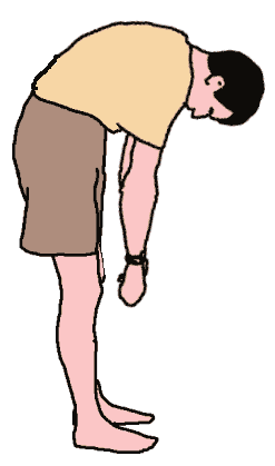 Diagram: Increased Pain when forward bending = Lumbar Flexion Syndrome