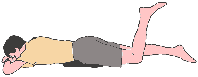 Picture: Start Position for Hip joint Rotation, Prone