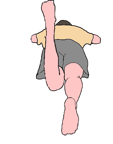 Picture: Start Position for Hip joint Rotation, Prone