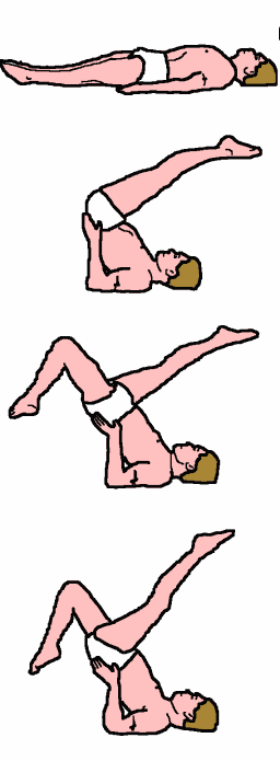 Joseph Pilates doing the Pilates The Bicycle